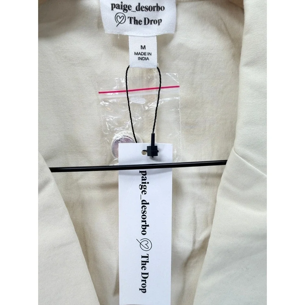 NEW The Drop Paige DeSorbo Waist Cutout Blazer Dress Ivory Size M
